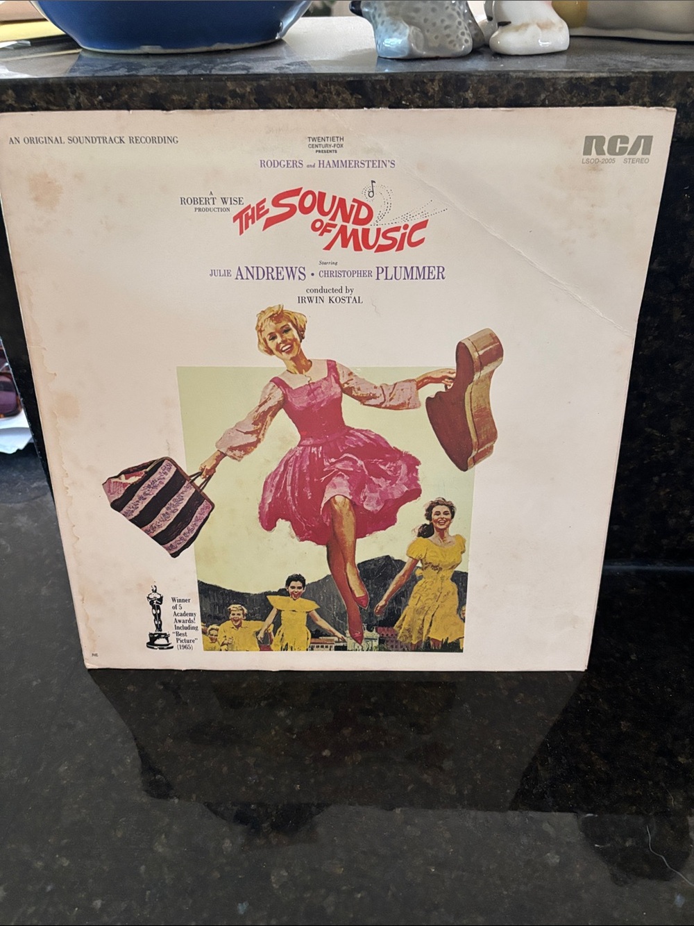 The Sound of Music Original Soundtrack LP - Pink & Yellow Artwork 1965